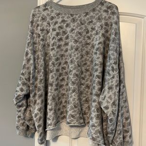 AERIE Leopard print French terry sweatshirt